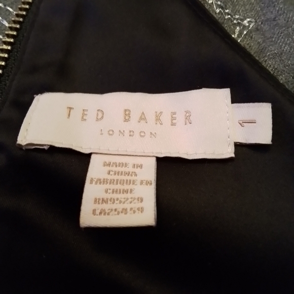 Ted Baker London Black Floral Illusia Pleated Dress - Ted 1/US 4 - Picture 13 of 16